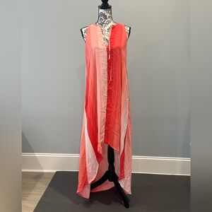 Buddy Love Coral and White Striped Dress